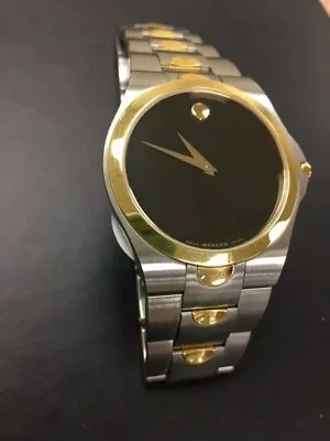 Movado Luno Men's Gold And Stainless Steel Watch 0605635 • $695