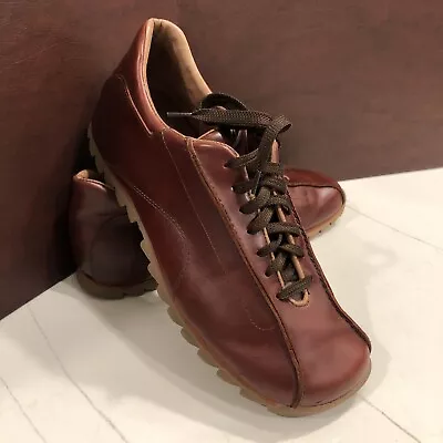 Steve Madden Brown Leather “RETRO” Sneakers Sz 10.5 M • $40