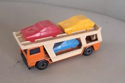 Matchbox Superfast No11 Bedford Car Transporter - Orange With Cars • £2.99