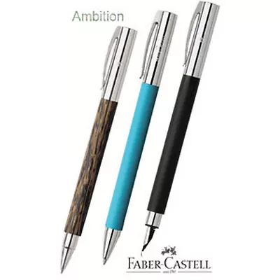 Faber-Castell AMBITION Fountain Pens In 5 FINISHES & 3 NIB SIZES With Gift Box • £60