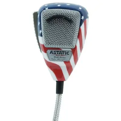 Astatic 636L Noise Canceling 4-Pin CB Microphone Stars N' Stripes 302-10309 • $32.99