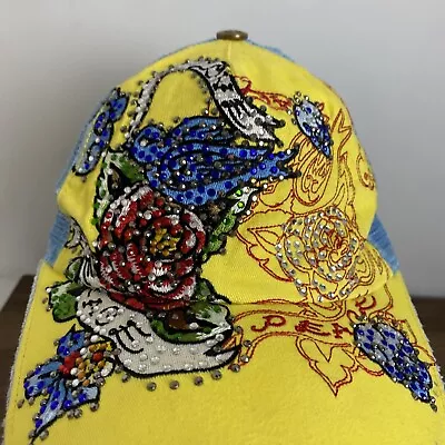 £27.74 • Buy Vegas Royalty Trucker Mesh Adjustable Hat Cap STONES BLING Peace Love Tattoo