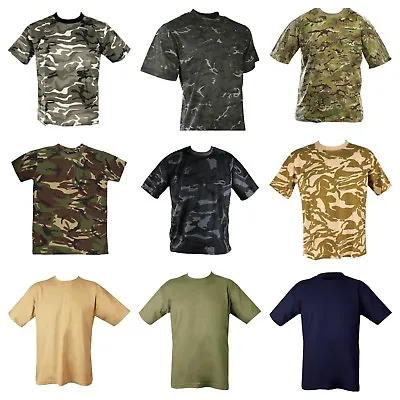 £8.95 • Buy Mens Military Camouflage Camo T Shirt Army Combat Hunting Top Desert MTP DPM UK