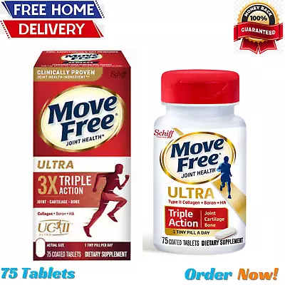 Schiff Move Free Ultra Triple Action Joint Supplement 75 Ct - Free Shipping • $31.99