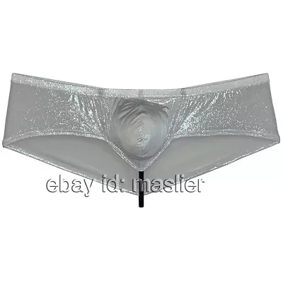 Men's Brazilian Bikini Underwear Wet Look Liquid Metallic String Boxer Briefs • $9.72