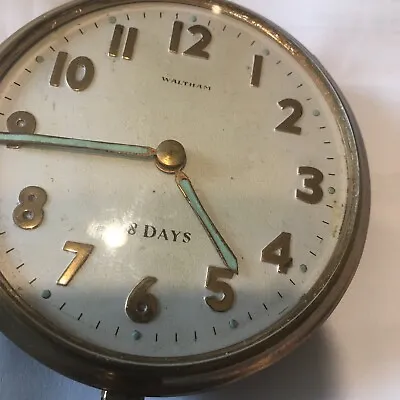 $44.50 • Buy Vintage Waltham Travel Car Clock Running 1945 9 Jewels