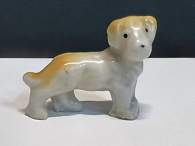 Tiny Vintage Miniature Ceramic Dog Figurine. • $8