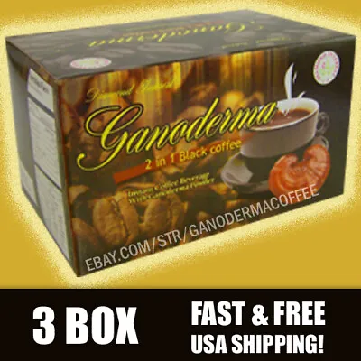 Ganoderma 2 In 1 Black Coffee - 3 Box(60 Ct) - Free Shipping • $36.90