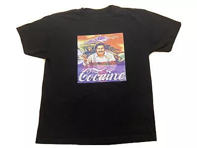 Enjoy Cocaine Pablo Escobar T-Shirt XL Coca Leaves Andes • $15.95