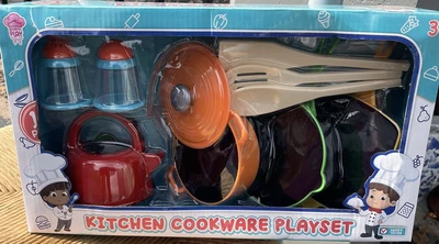 $13 • Buy Play Kitchen Cookware Cooking Set 10 Piece Play Pots & Pans