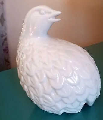 Vtg MCM Mid Century Homco Japan White Porcelain Quail Bird Large Figurine Decor • $14.75