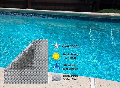 1200 Series Swimming Pool Clear Solar Heating Blanket Cover - (Choose Size) • $44.99