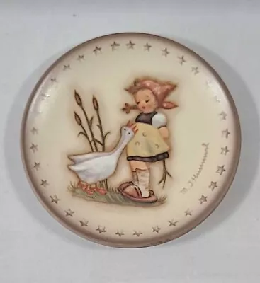 MJ Hummel Goebel #974  'Goose Girl'  Miniature Plate 3.25-Inch TMK 7 1995 • $12.52