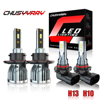 For Mitsubishi Raider 2006-2009 4x 6000K LED Headlights High/Low Fog Light Bulbs • $61.99