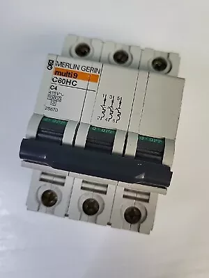 £19.99 • Buy Merlin Gerin C60HC304 C4 - Type C 25670 Triple Pole 3P MCB Used