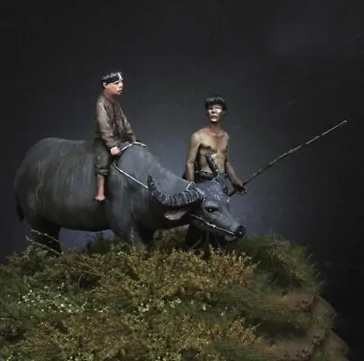 $17.99 • Buy 1/35 Resin Figure Model Kit Vietnam War Vietnamese Civilian Cattle Kid Unpainted