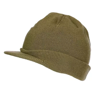 Us Army Wool Jeep Cap 1942 Khaki Jeepcap High Quality Warm Soft 1940's Hat Warm • £8.99