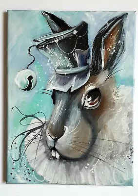 £35 • Buy Oil Hand Painting On Canvas Wall Art Home Decor Picture Of Rabbit Alice World