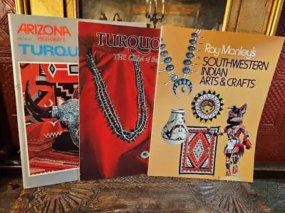 3 Vintage Books Southwest Turquoise Jewelry Indian Arts Crafts Baskets Pottery • $2.99