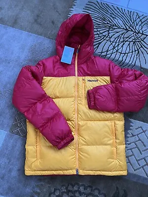 NWT MARMOT GUIDES 700 FILL DOWN HOODY PUFFER DOWN SOFT MEN'S JACKET Medium $275 • $149.95