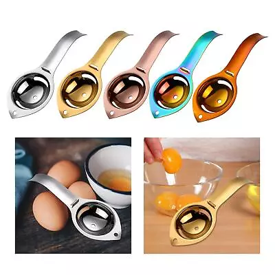 Stainless Steel Egg Separator Cooking Baking Tool Rustproof Practical Egg Yolk • £6.59