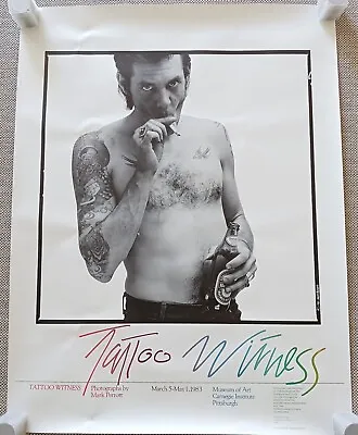Rare Vtg Tattoo Witness Poster 1983 Museum Of Art Carnegie Institute Pittsburgh • $120