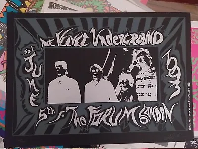 Velvet Underground Concert Poster London Forum 1993 Original Ltd Signed • $85