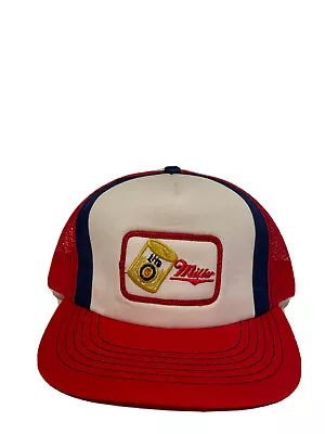 Vintage 80’s MILLER LITE Patch Snapback Trucker Hat • $24.99