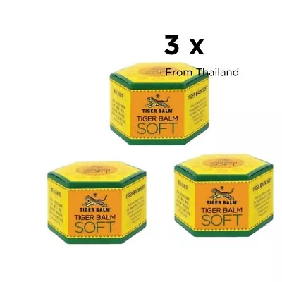 TIGER BALM SOFT Thai Herbal Massage Muscle Neck Pain Ache Relief 25 G. X 3PCS • $34