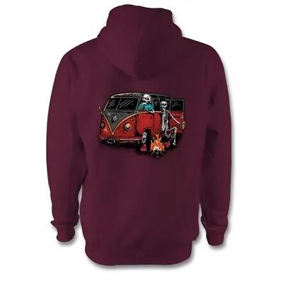 Camper Van Hoodie UNISEX NEW Skeleton Beer VW Split Screen Transporter T4 T5 T6 • £28