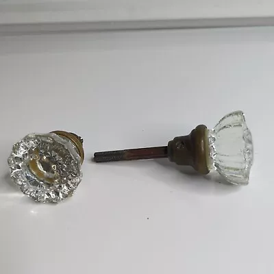 Vintage Antique Glass And Brass Decorative Door Knob • $26.50