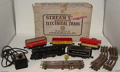 Vintage 1950’s LOUIS MARX Stream Line Steam Type Electric Train O Gauge W/ Box • $80