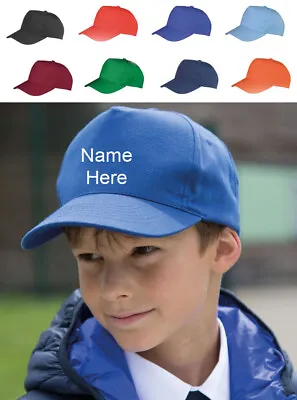 £4.99 • Buy Personalised Kids Embroidery Baseball Cap Girls Boys Childrens Hat Summer Name