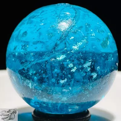 Handmade Aqua Blue Mica Marble 11/16 Inch Good+ 1860-1920 Germany S828 • $24.95