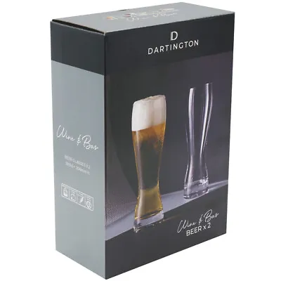 Dartington Beer Glasses Wine & Bar Collection Set Of 2 • £21.61