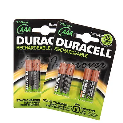 8 DURACELL AAA 750mAh 1.2V RECHARGEABLE BATTERIES BATTERY ACCU LR6 HR6 DC1500 • $28.78