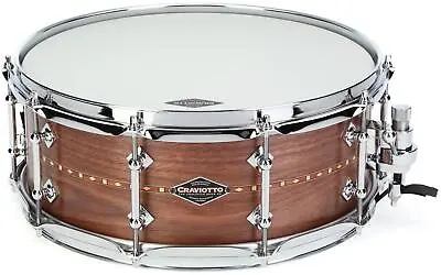 Craviotto Walnut Snare Drum With Walnut Inlay - 5.5 Inch X 14 Inch - Natural • $1565