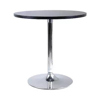 Wood Spectrum 29  Round Dining Table Black & Chrome • $91.67