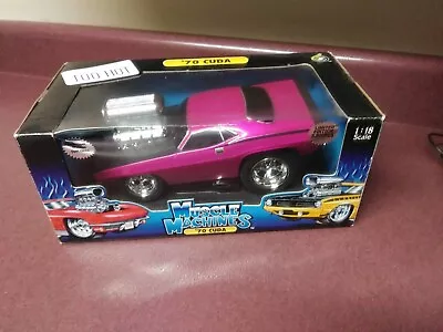 Muscle Machines '70 Cuda Limited Edition 5800 Pieces  1:18 Scale Pink • $129.99