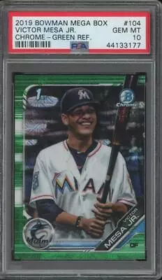 2019 Bowman Chrome VICTOR MESA JR RC 1st Green Mojo Refractor /99 PSA 10 BR18 • $5