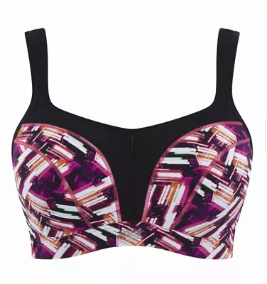 PANACHE Black Ultimate High Impact Underwire Sports Bra US 40DDD UK 40F NWOT • £35.02