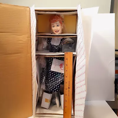 I Love Lucy Lucille Ball 1990 Hamilton Collection Porcelain Doll 18  In Box • $49.95