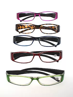 5 Pairs Random Mix Color Plastic Australian Standard Reading Glasses +1.0~+3.5  • $22.99