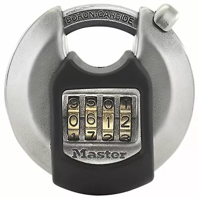 Excell Discus 4-Digit Combination 70mm Padlock By Master Lock - M40EURDNUM • £33.58