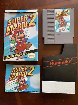 Super Mario Bros. 2 NES Complete In Box CIB Nintendo Entertainment System • $80