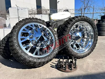 24  Dually Wheels  Alcoa CUSTOM CUT 10 Lug Rim 37135024 Tires  Caps Adapterss • $6400