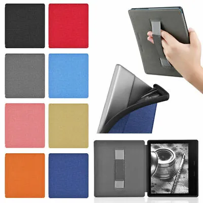 For Amazon Kindle Oasis 2/3 10th Leather Smart Case Magnetic Cover W/ Hand Strap • $17.40