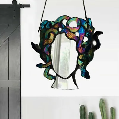 Medusa Stained Glass Mirror Suncatcher Wall Window Hanging Decor Home Ornament • £11.99