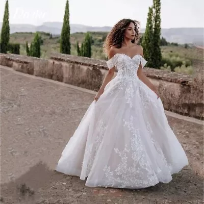 Strapless Sweetheart Applique Lace Tulle Backless Bridal Gown Wedding Dress • $349.99