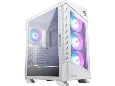 MSI MPG VELOX 100R White ATX Mid Tower Gaming Computer Case Tempered Glass • $109.99